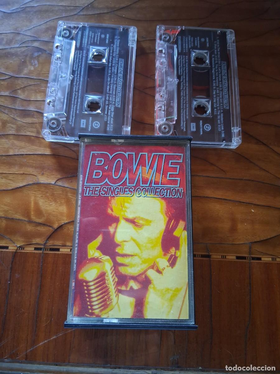 Casetes antiguos: Casete cinta de m&uacute;sica DAVID BOWIE THE SINGLES COLLECTION DOBLE CASET rock