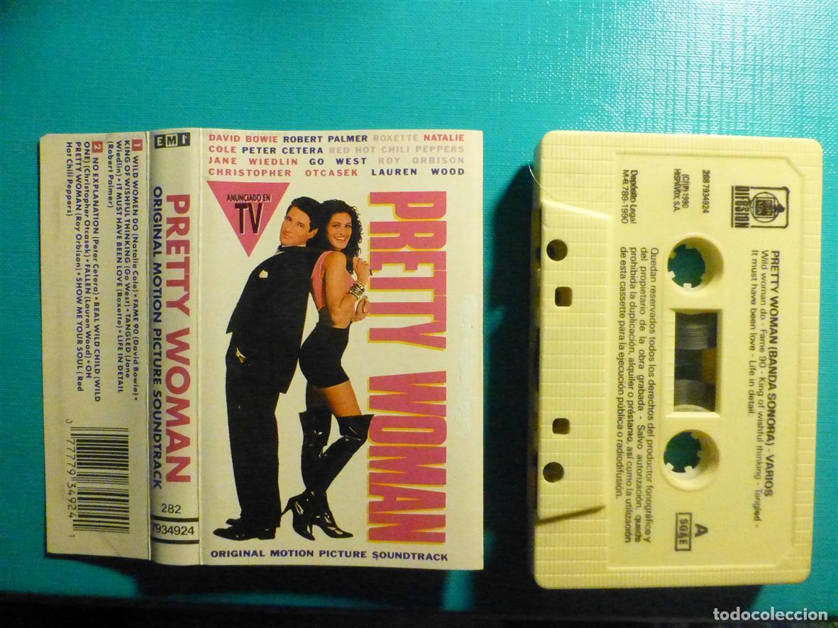 Casetes antiguos: Cinta de Cassette - Casete - Banda Sonora Original de la Pel&iacute;cula Pretty Woman - Hispavox 1990