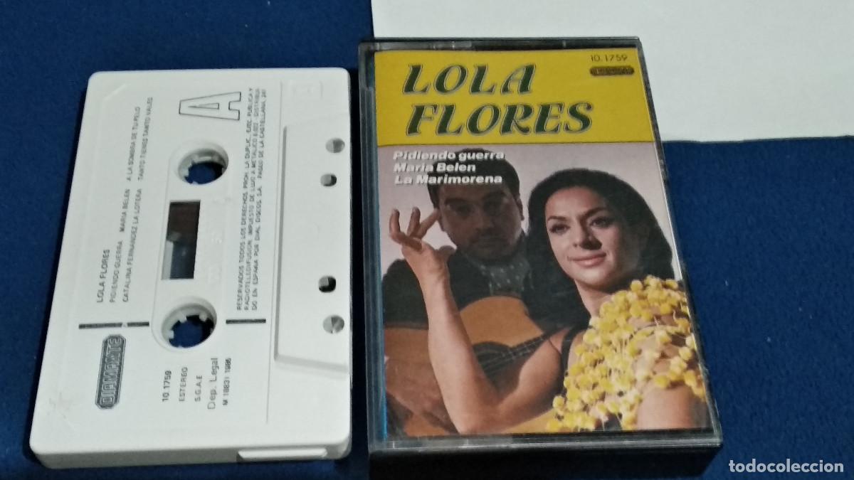 Casetes antiguos: LOLA FLORES / PIDIENDO GUERRA - 1985 DIAL DISCOS- CASETE CINTA CASSETTE