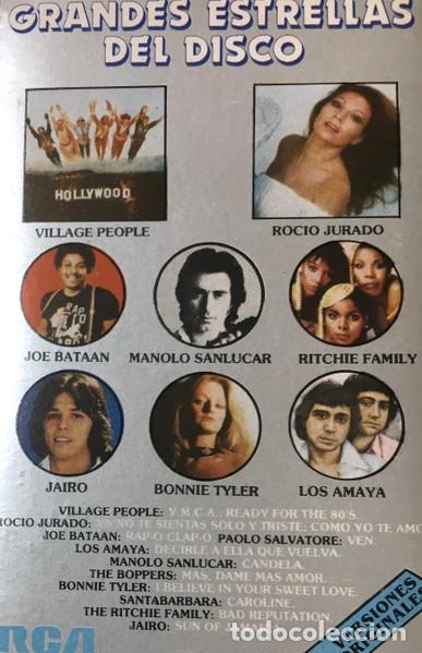 Casetes antiguos: V.V.A.A. - Grandes Estrellas Del Disco (RCA, 1980) Village People, Jairo, Ritchie Family, Los Amaya