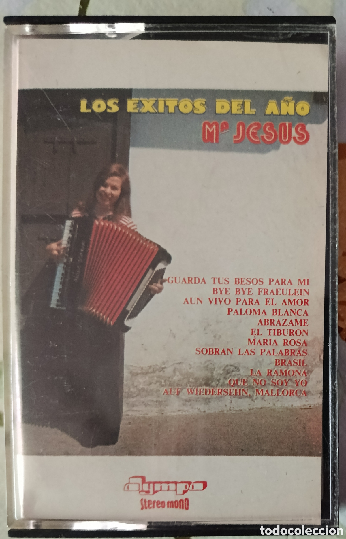 Casetes antiguos: M&ordf; Jes&uacute;s y su acorde&oacute;n casette sello Olympo editado en Espa&ntilde;a a&ntilde;o 1976.