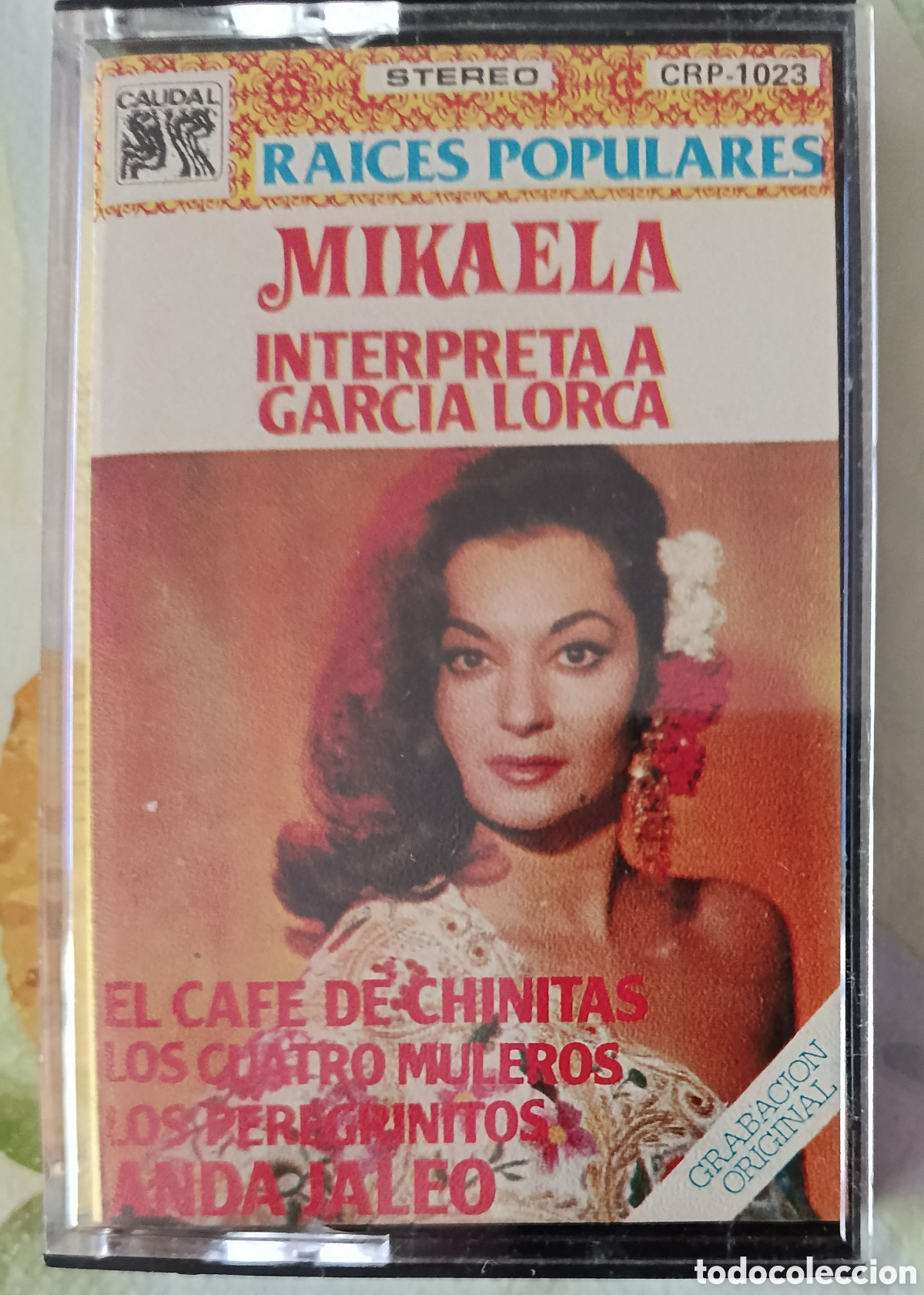 Casetes antiguos: Mikaela canta a Garc&iacute;a Lorca casette sello Caudal editado en Espa&ntilde;a a&ntilde;o 1979.