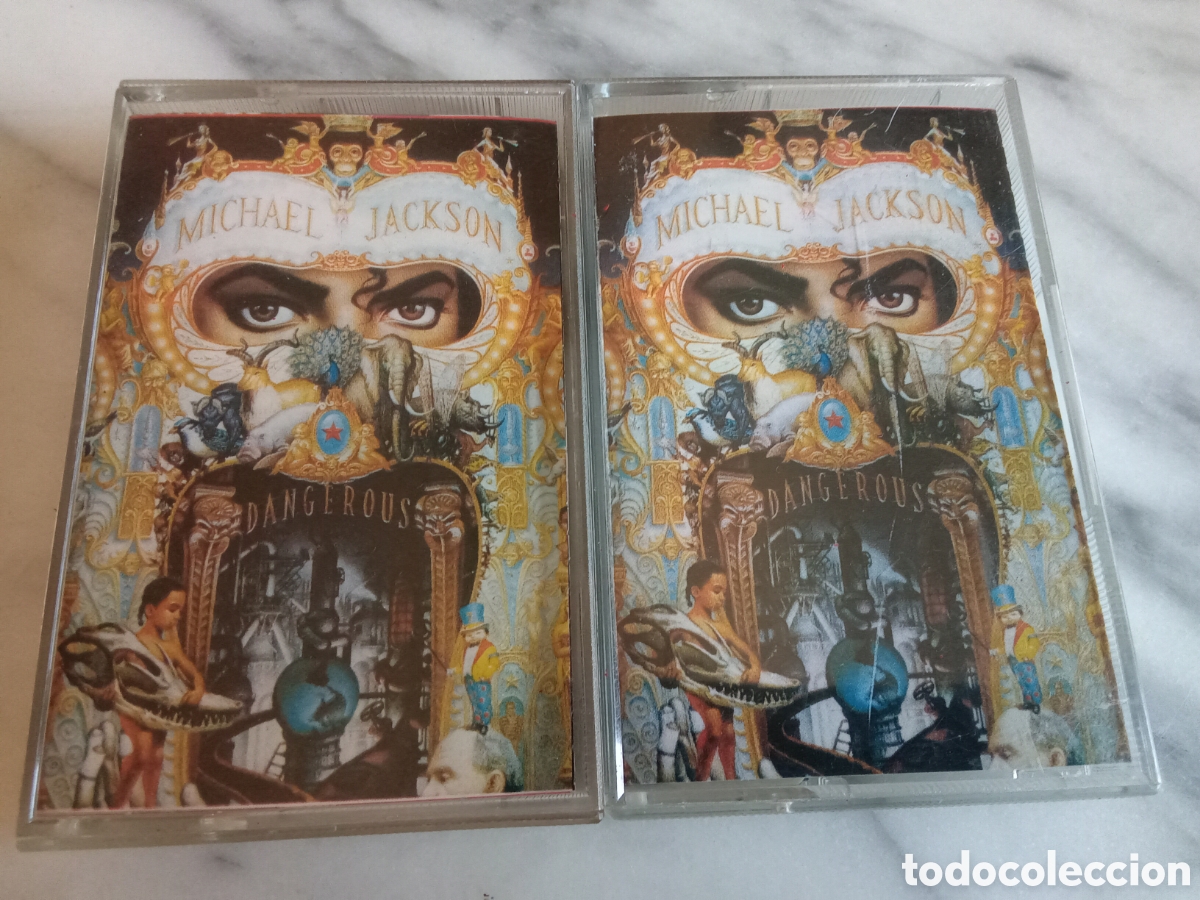 Casetes antiguos: Raro Doble Cassette Michael Jackson Dangerous Vol. 1 & Vol. 2 - Oro Piu / Disco TV Italy