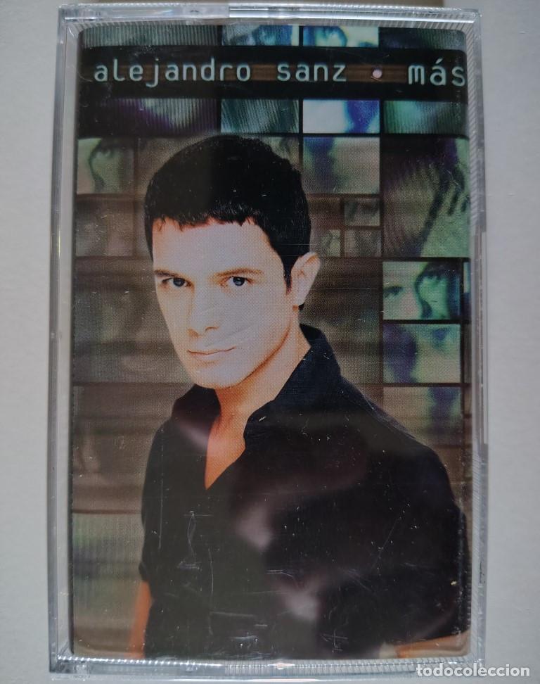 Casetes antiguos: Alejandro Sanz. M&aacute;s. Wea, Europa 1997 cassette (3984 20281 4) caratula multi-desplegable