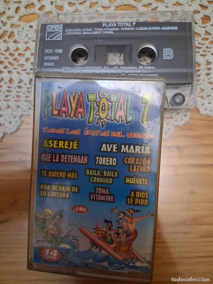 Casetes antiguos: Casete cinta de m&uacute;sica Playa total 7