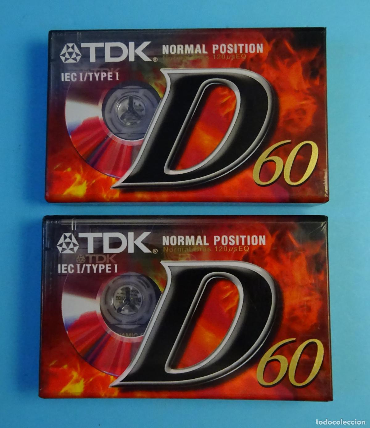 Casetes antiguos: DOS CASETES V&Iacute;RGENES TDK NORMAL POSITION D 60 D60