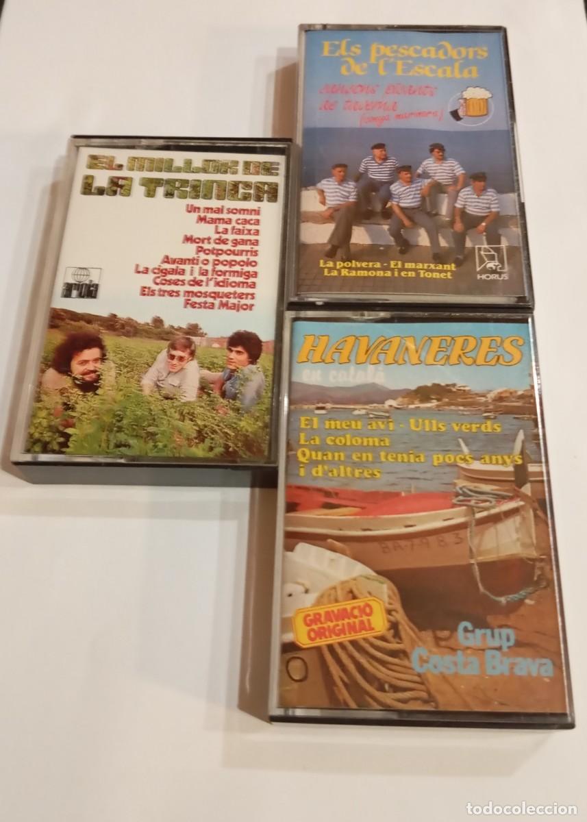 Casetes antiguos: Lote 3 cassettes catal&aacute;n original 70s La Trinca Ariola 00-547 + Havaneres Costa Brava + Pescadors L'