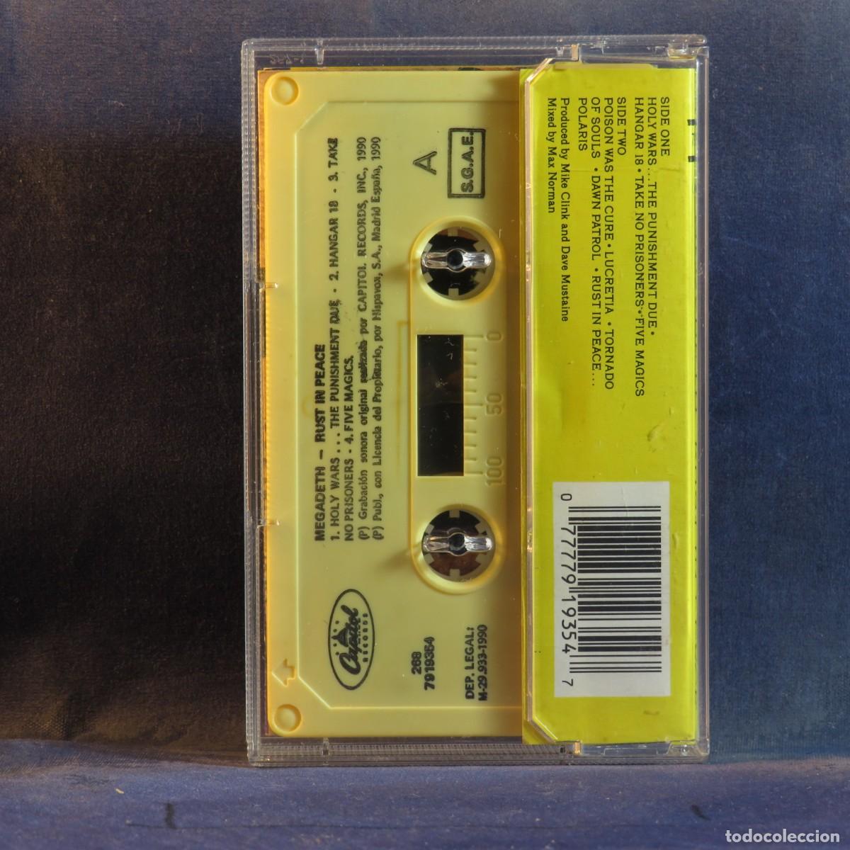 Casetes antiguos: MEGADETH &ndash; RUST IN PEACE - CASETE - Foto 2