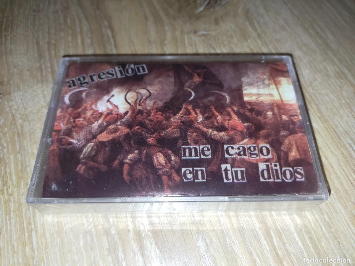 Casetes antiguos: AGRESION-ME CAGO EN TU DIOS-PRECINTADO SIN ABRIR