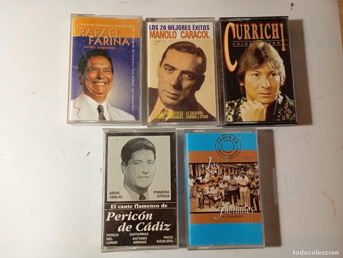 Casetes antiguos: Flamenco. 5 casetes: Farina, Caracol, Currichi, Peric&oacute;n, Jubilados