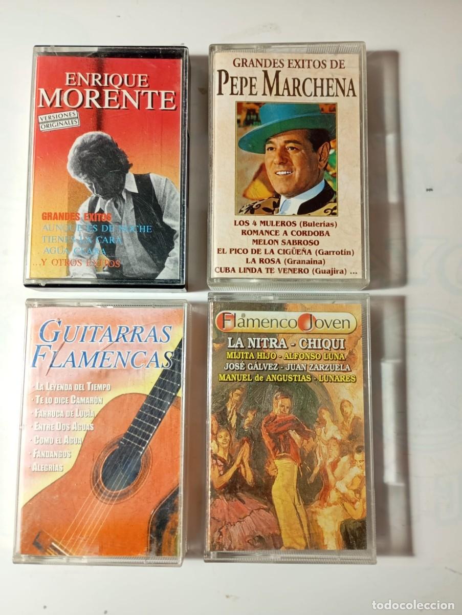 Casetes antiguos: Flamenco. 4 casettes: Morente, Marchena, la Nitra, guitarras flamencas