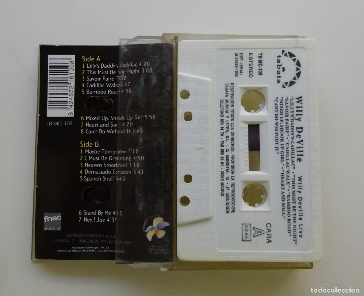 Casetes antiguos: CASETE WILLY DEVILLE. LIVE. TABATA. 1993 - Foto 2