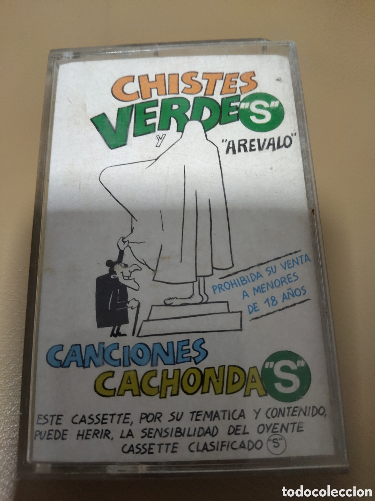 Casetes antiguos: Chistes Verdes y Canciones Cachondas&rdquo; del humorista Ar&eacute;valo