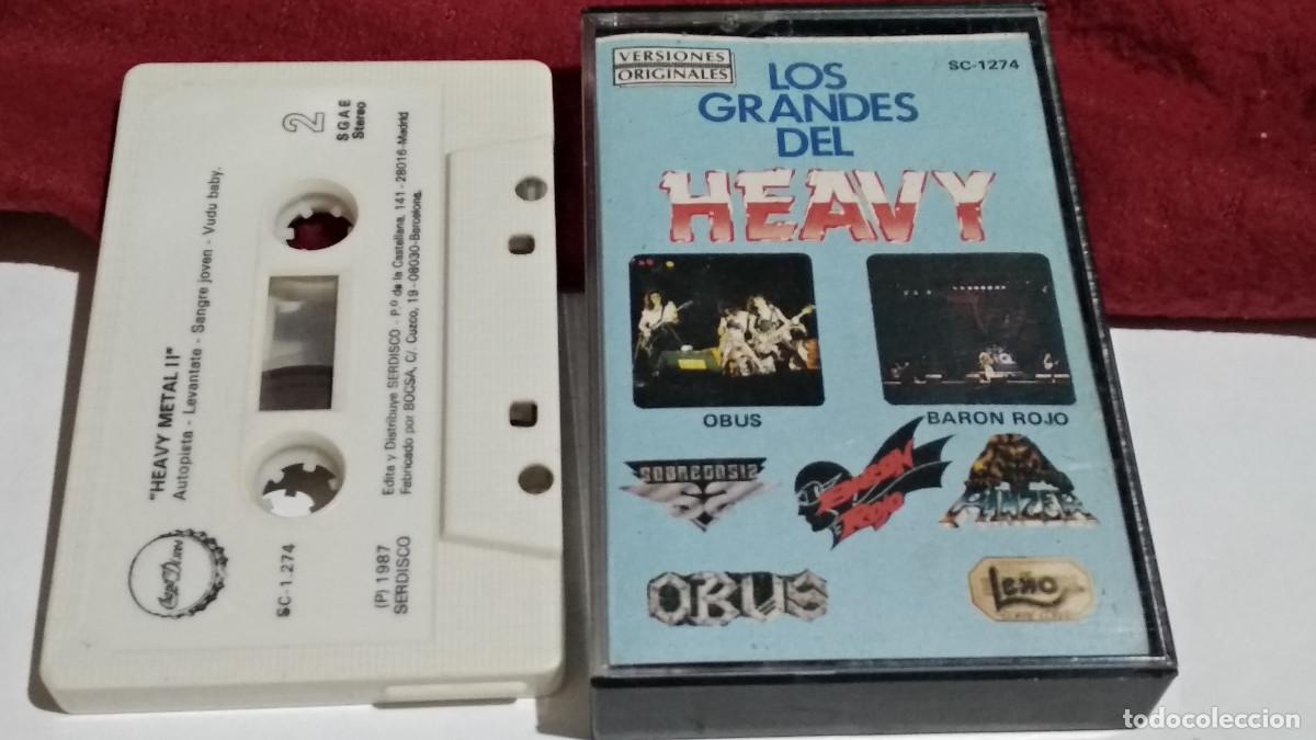 Casetes antiguos: CASET CINTA CASSETTE ( LOS GRANDES DEL HEAVY II ) 1987 ZAFIRO: BARON ROJO, PANZER,LE&Ntilde;O, OBUS,SANTA,
