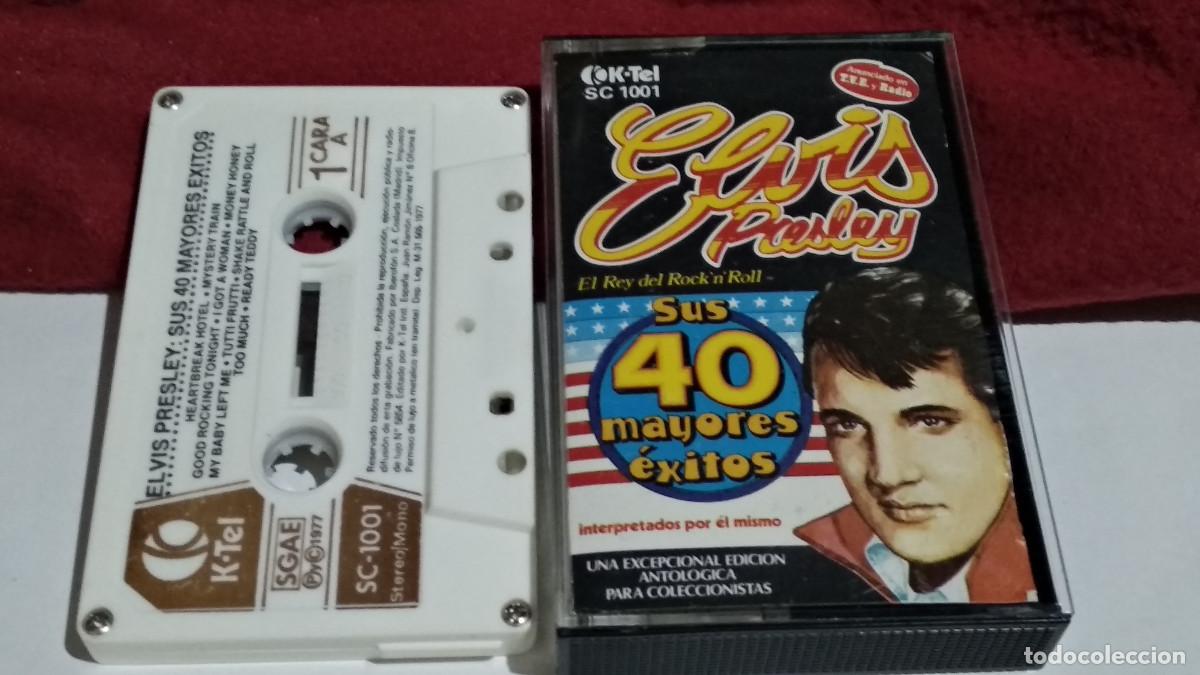 Casetes antiguos: CASETE CINTA CASSETTE( ELVIS PRESLEY - SUS 40 MEJORES &Eacute;XITOS VOL 1 )1977 K-TEL- VERSIONES ORIGINALES