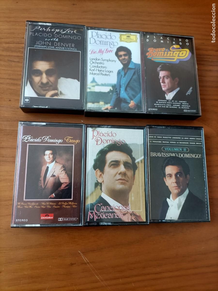 Old Cassettes: CASETES, LOTE DE 6 UNIDADES DE PLACIDO DOMINGO. TODOS LOS TEMAS.