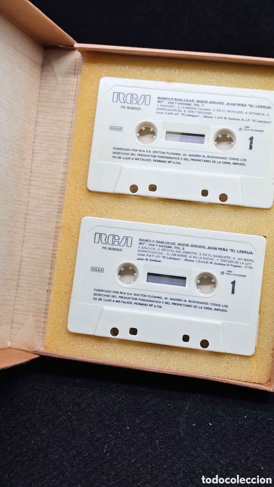 Casetes antiguos: 2 casetes de m&uacute;sica espa&ntilde;ola