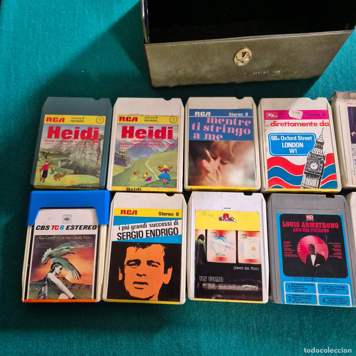 Cassettes Anciennes: Malet&iacute;n con 10 cartuchos, cassetes de 8 pistas