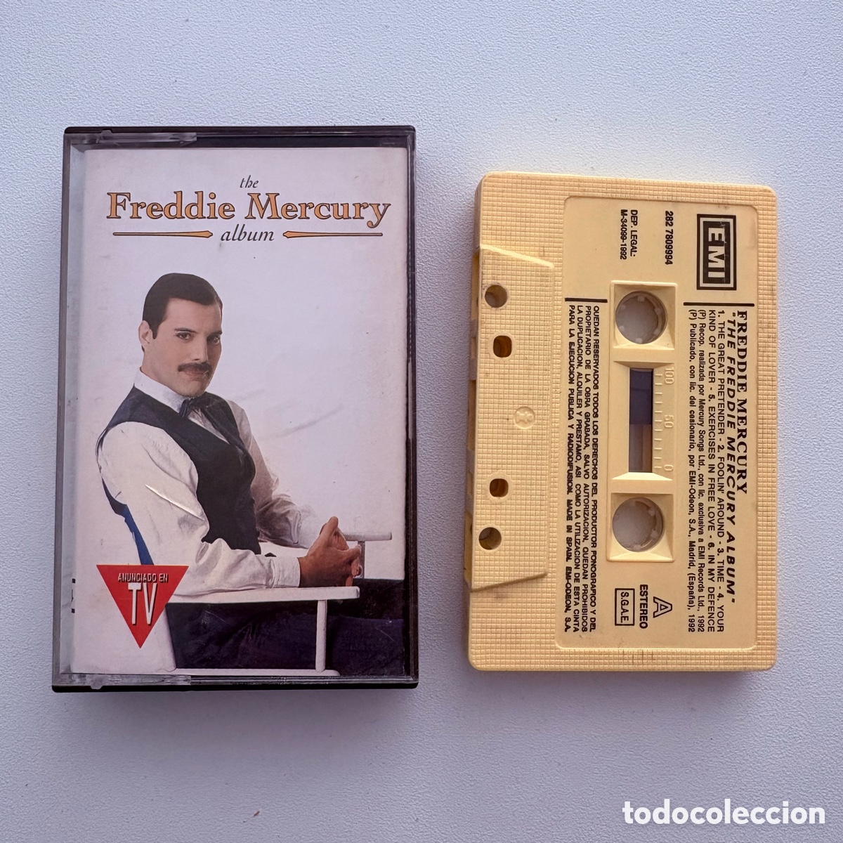 Casetes antiguos: cinta cassette Freddie Mercury &ndash; The Freddie Mercury Album edicion espa&ntilde;ola de 1992