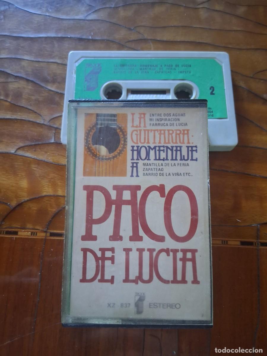 Casetes antiguos: Cinta de m&uacute;sica Cassette Casete LA GUITARRA HOMENAJE A PACO DE LUC&Iacute;A flamenco