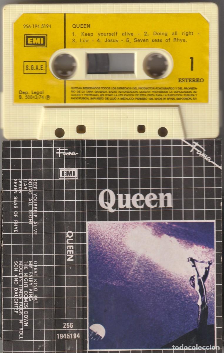 Casetes antiguos: QUEEN - QUEEN (CASSETTE EMI-FAMA 1974 ESPA&Ntilde;A) FREDDIE MERCURY