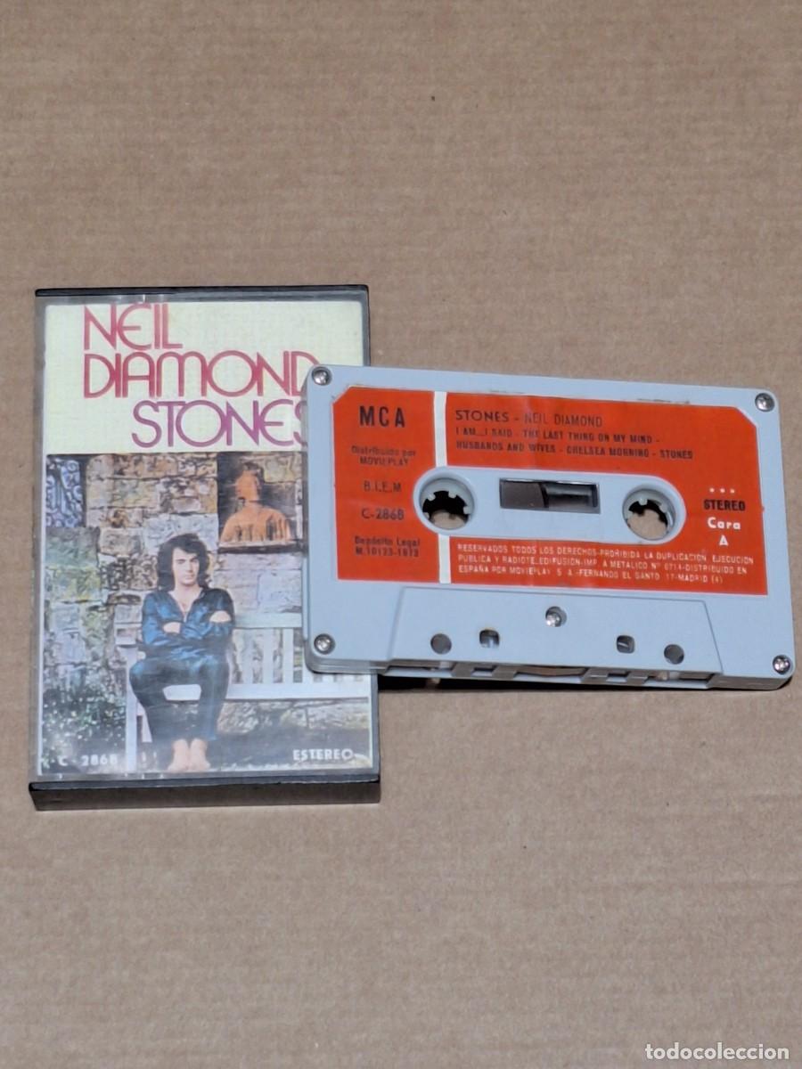 Casetes antiguos: CINTA CASSETTE Neil Diamond &ndash; Stones MCA C-2868 ESPA&Ntilde;A MUY ESCASA