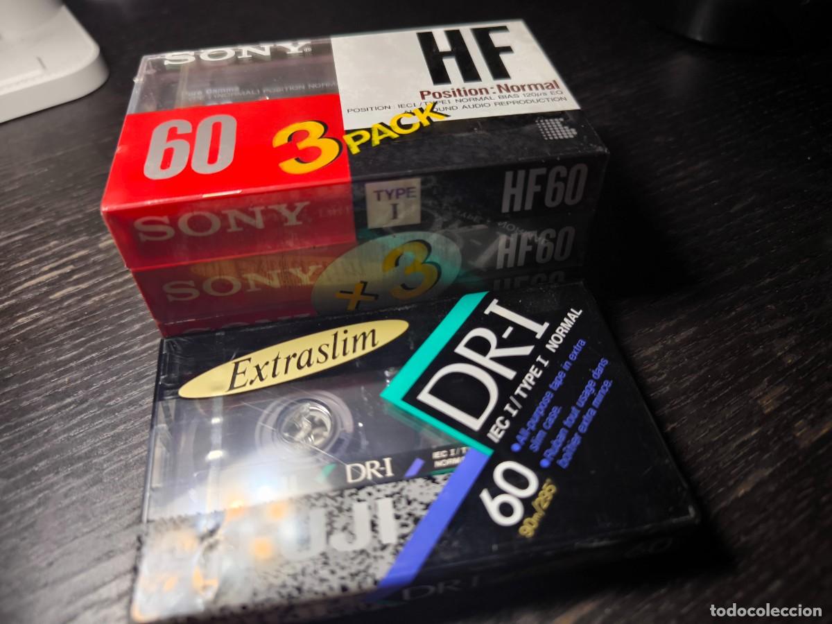 Casetes antiguos: lote 4 cintas precintadas sony hf 60 y fuji dri 60 - sony y fuji