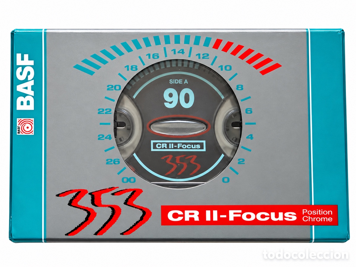 Casetes antiguos: Cassettes cintas Basf focus 353 C90 cromo - Foto 1