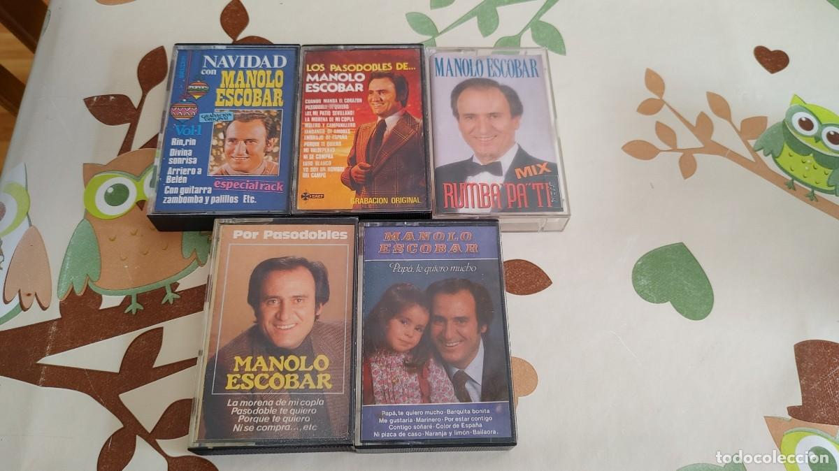 Casetes antiguos: MANOLO ESCOBAR-LOTE DE 5 CASETES