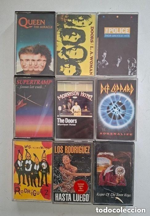 Casetes antiguos: 9 AUDIO CASETE x9 - Doors, Police, Supertramp, Queen, Def Leppard, Los Rodriguez, Helloween