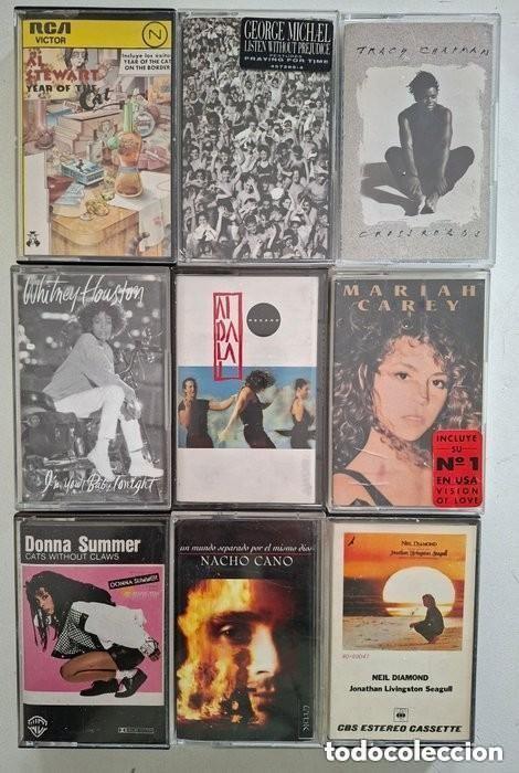Casetes antiguos: 9 Audio cassette - George Michael, Tracy Chapman, Mecano, Mariah Carey, Whitney Houston, Al Steward,
