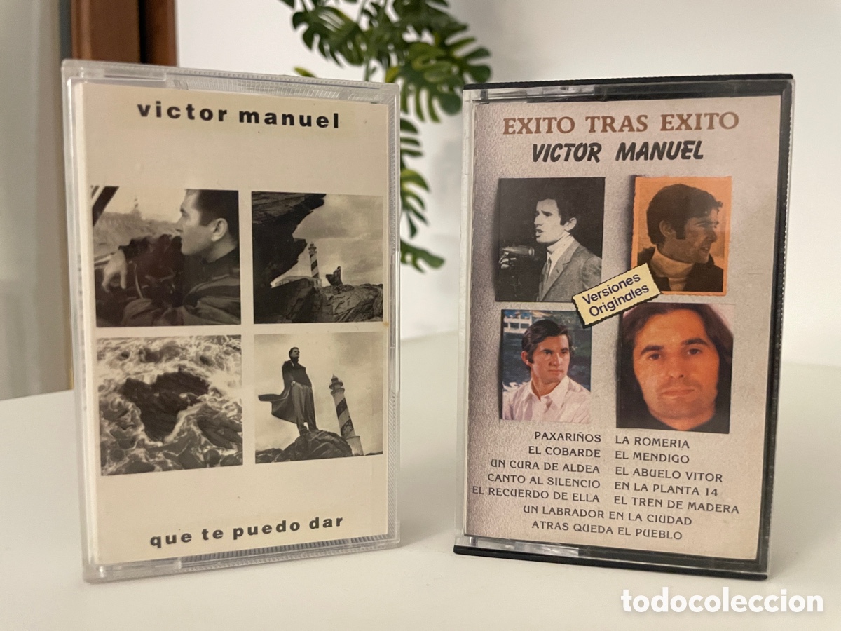 Casetes antiguos: 2 casettes. V&iacute;ctor Manuel. Qu&eacute; te puedo dar / &Eacute;xito tras &eacute;xito. 1988 y 1982