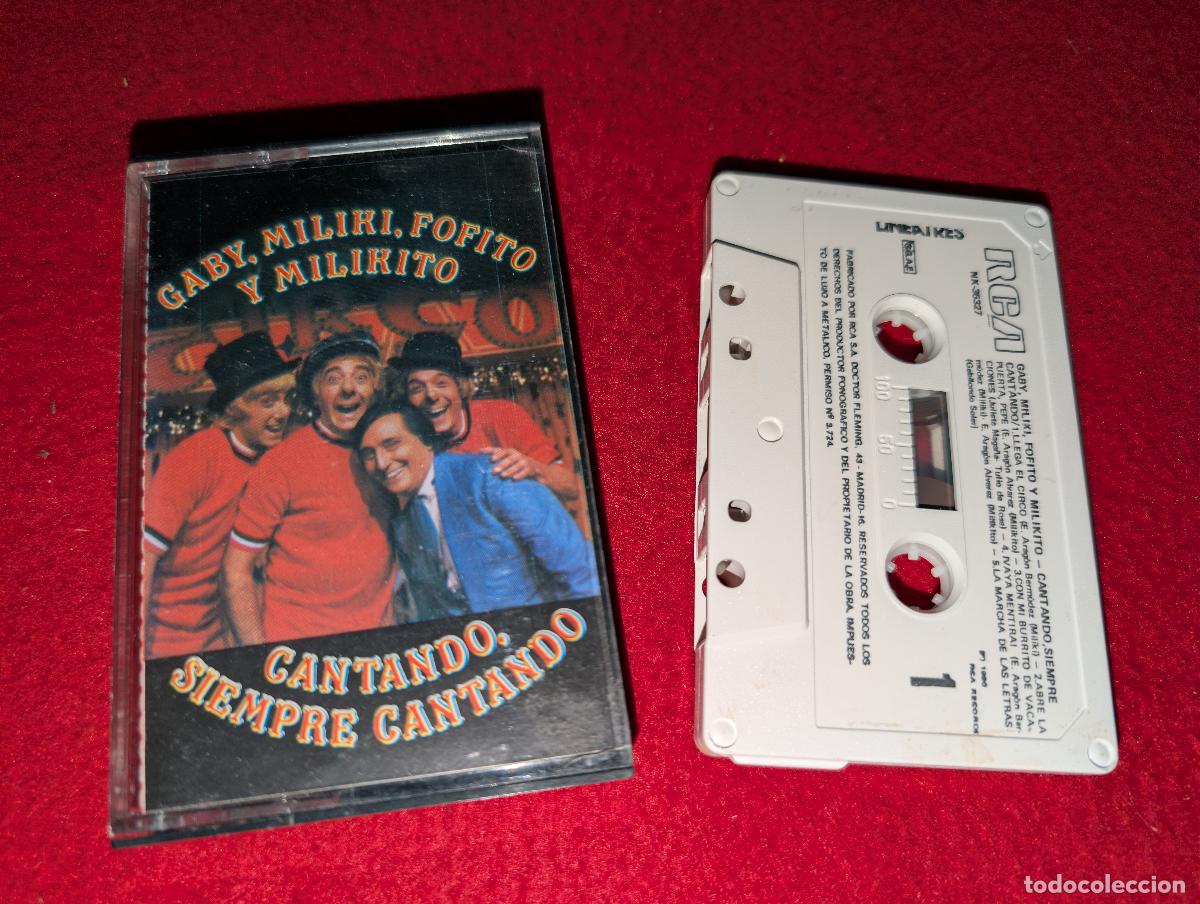 Casetes antiguos: GABY, MILIKI, FOFITO Y MILIKITO Cantando siempre cantando K7 CASSETTE 1980 RCA