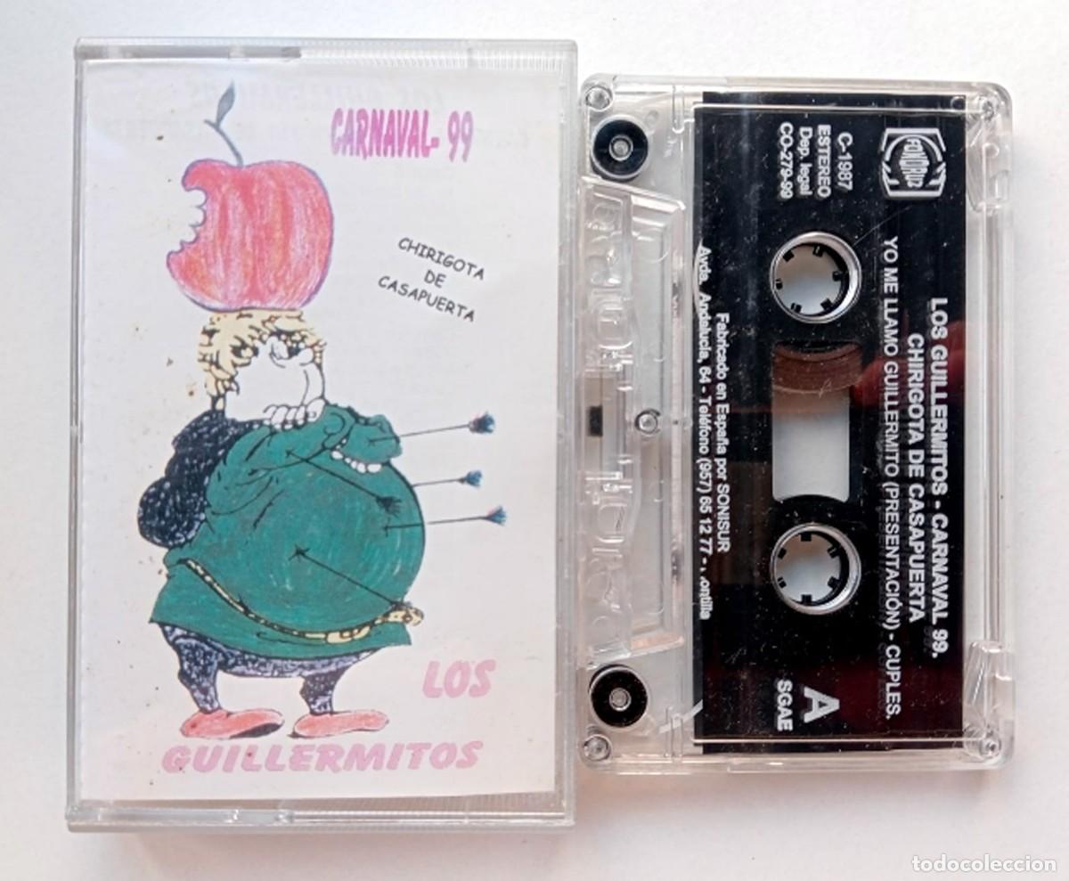 Casetes antiguos: CASSETTE CARNAVAL DE CADIZ 1999 LOS GUILLERMITOS CHIRIGOTA CALLEJERA LOS GUATIF&Oacute;