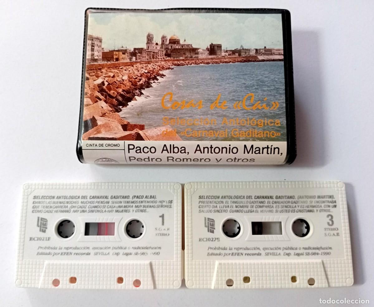 Casetes antiguos: DOBLE CASSETTE COSAS DE CAI: ANTOLOG&Iacute;A CARNAVAL DE C&Aacute;DIZ (PACO ALBA, MARTIN, ROMERO, LOS MAJARAS)