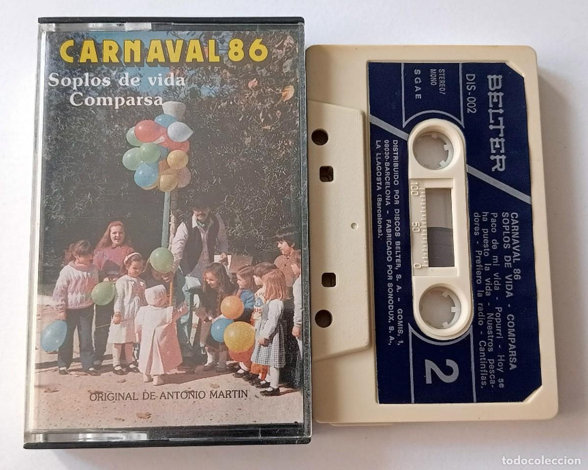 Cassetes antigas: CASSETTE CARNAVAL DE CADIZ 1986 COMPARSA SOPLOS DE VIDA DE ANTONIO MARTIN