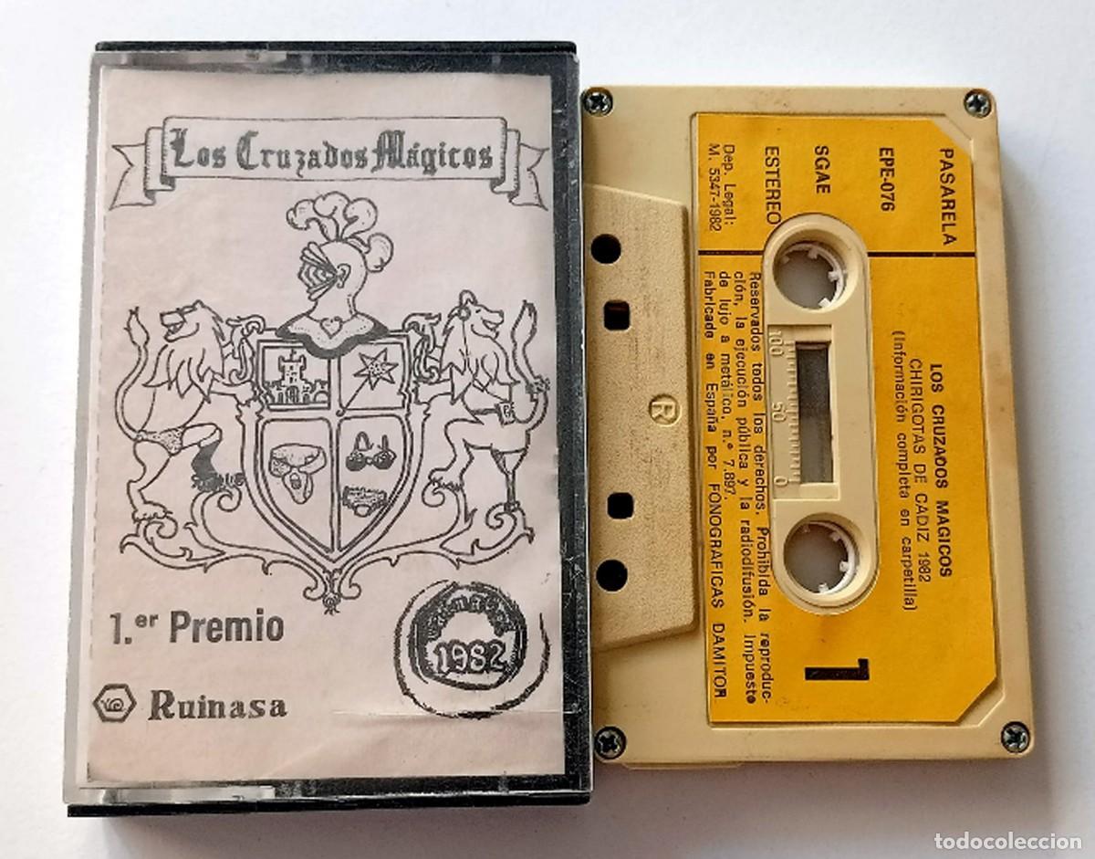 Casetes antiguos: CASSETTE CARNAVAL DE CADIZ 1982 CHIRIGOTA LOS CRUZADOS M&Aacute;GICOS