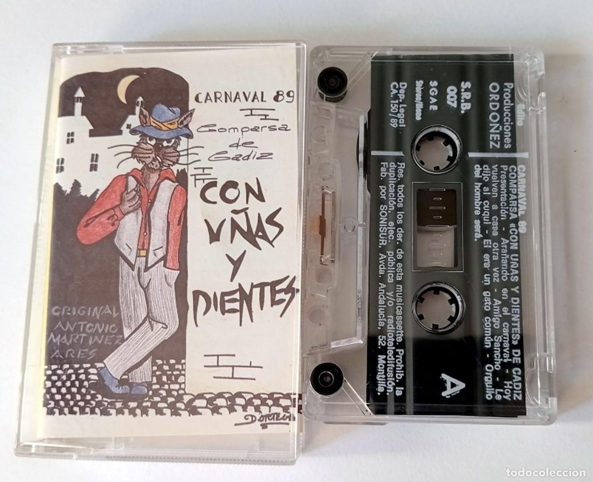 Cassetes antigas: CASSETTE CARNAVAL DE C&Aacute;DIZ 1989 COMPARSA CON U&Ntilde;AS Y DIENTES DE ANTONIO MARTINEZ ARES