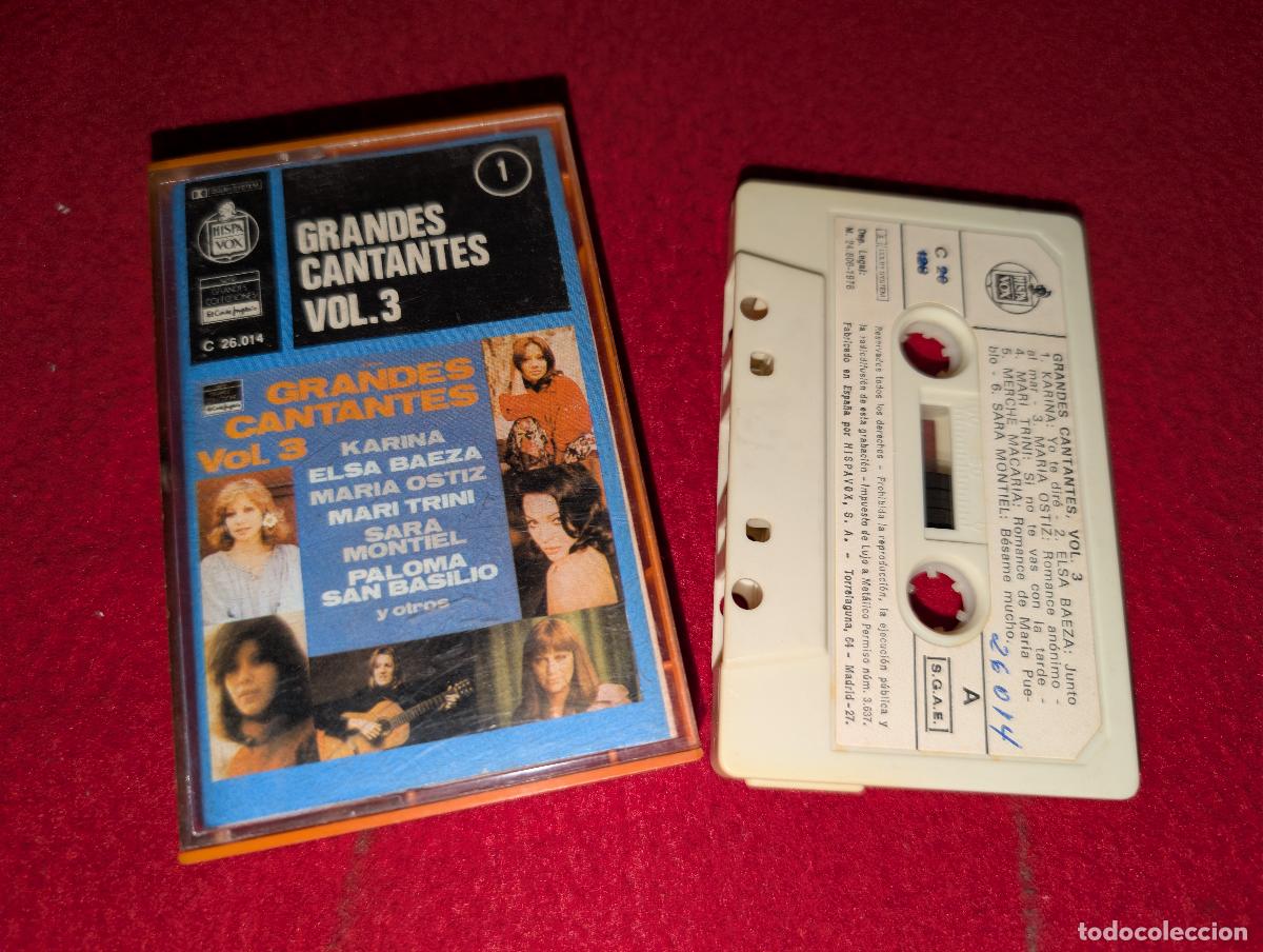 Casetes antiguos: GRANDES CANTANTES vol.3 1 1978 Hispavox KARINA+MARI TRINI+SARA MONTIEL+MACARIA+OSTIZ