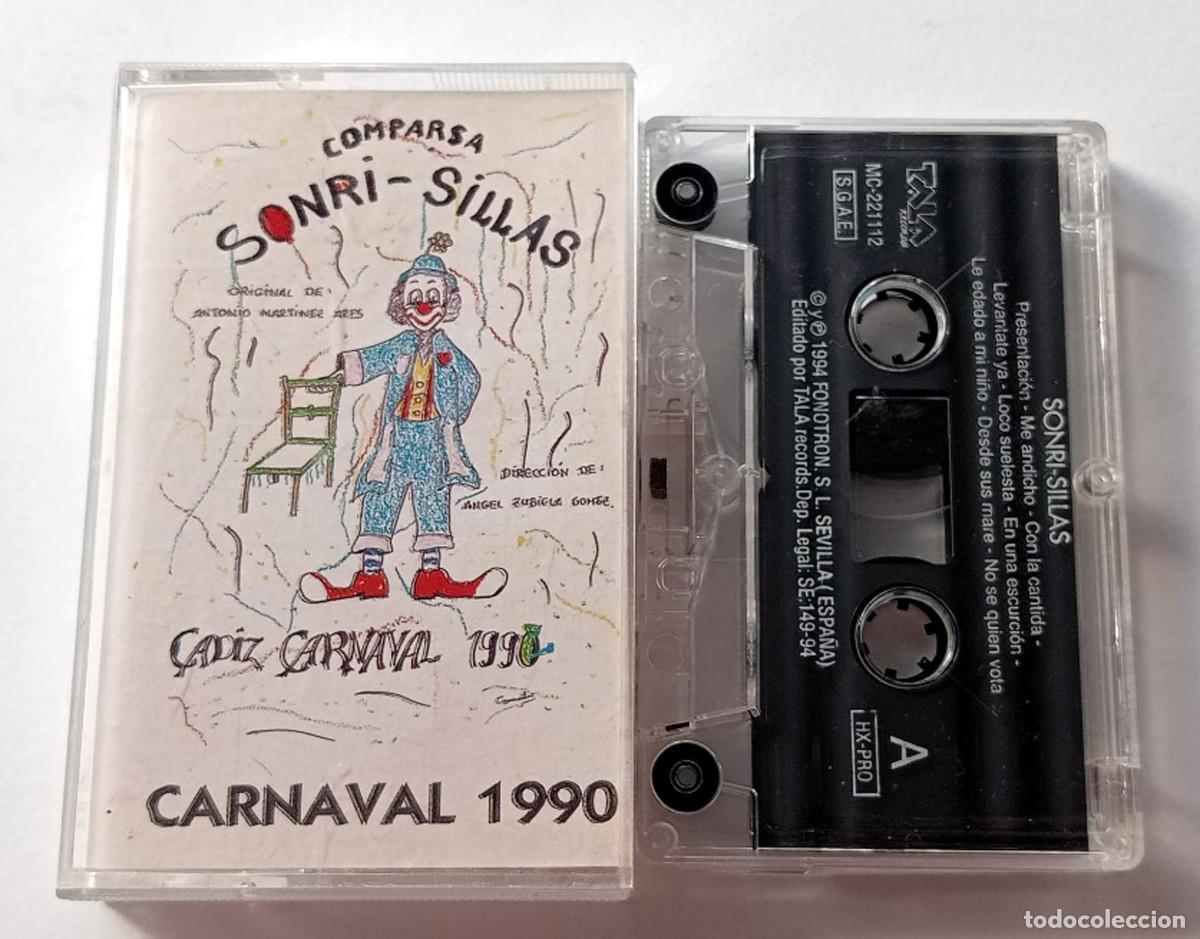 Cassetes antigas: CASSETTE CARNAVAL DE C&Aacute;DIZ 1990 COMPARSA SONRI-SILLAS DE ANTONIO MARTINEZ ARES