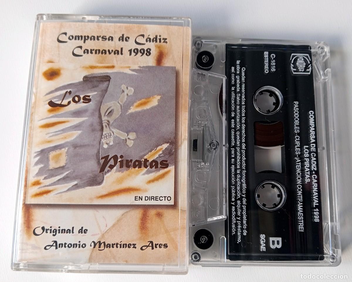 Casetes antiguos: CASSETTE CARNAVAL DE C&Aacute;DCASSETTE CARNAVAL DE IZ 1998 COMPARSA LOS PIRATAS DE ANTONIO MARTINEZ ARES