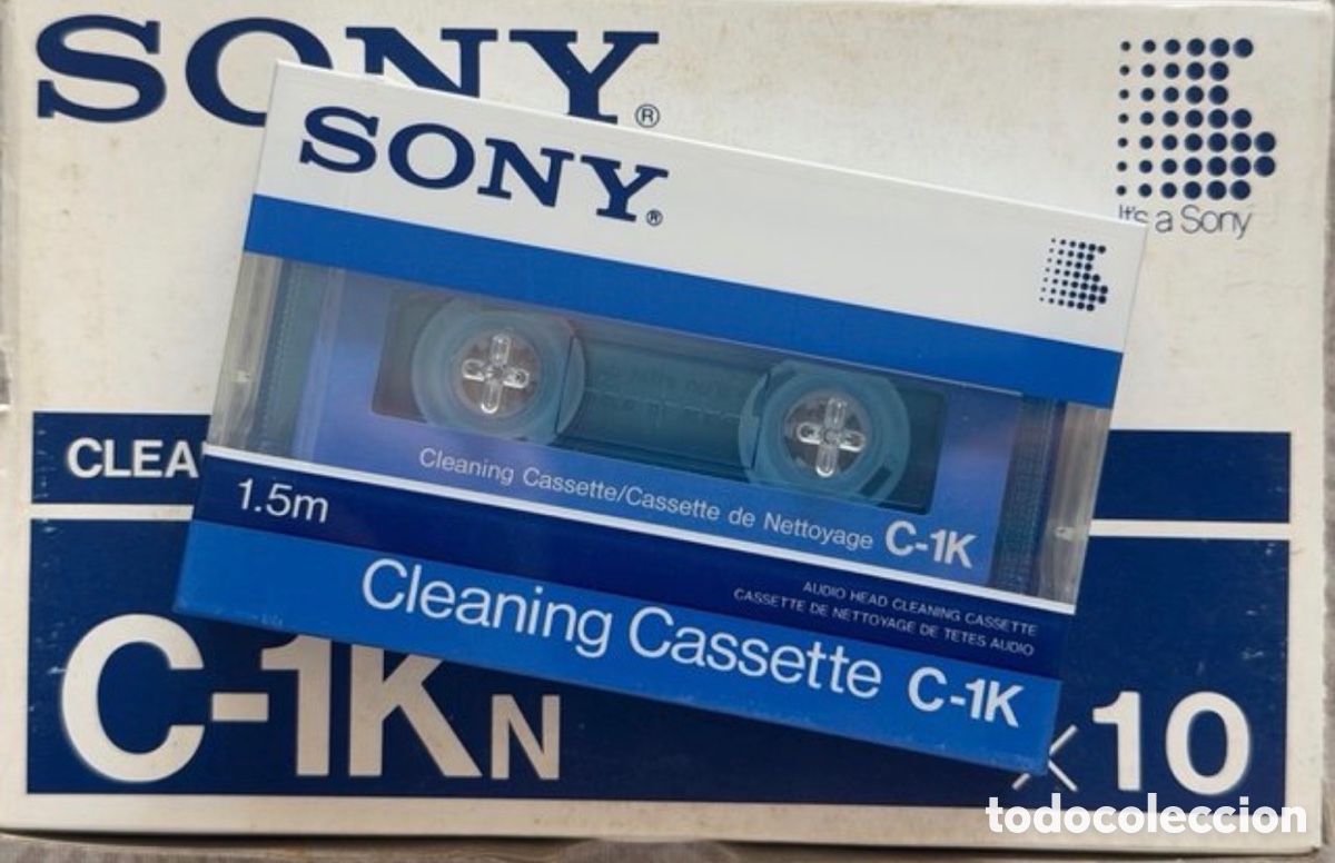 Casetes antiguos: Cassette cinta limpiadora Sony - Foto 3