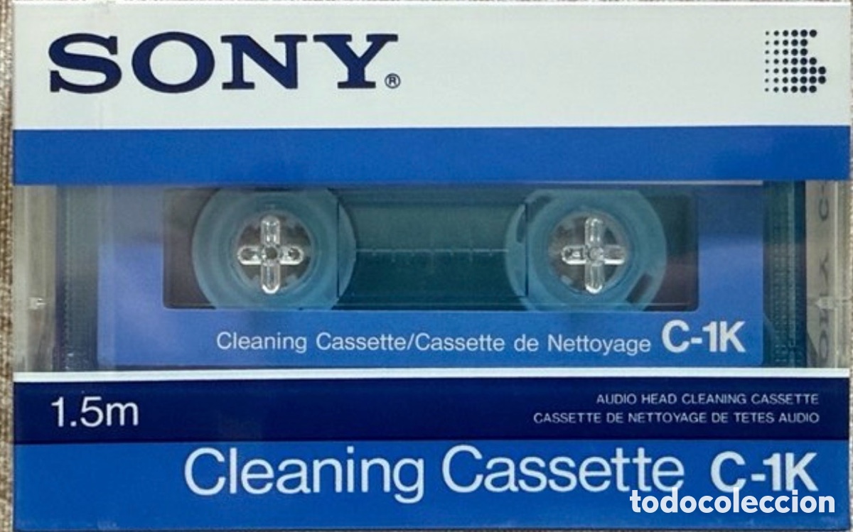 Casetes antiguos: Cassette cinta limpiadora Sony