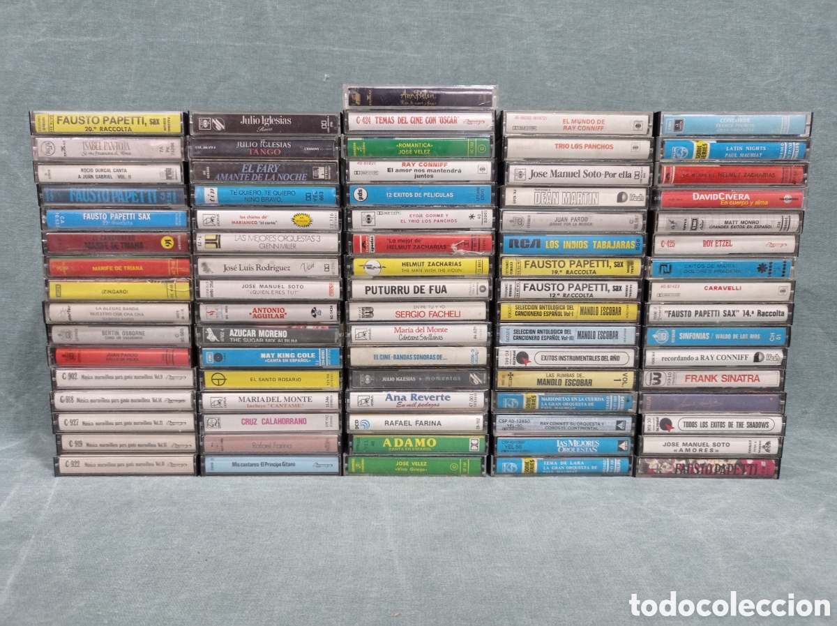 Casetes antiguos: M&Uacute;SICA EN CASSETTE / CASETE - LOTE DE 81 CINTAS