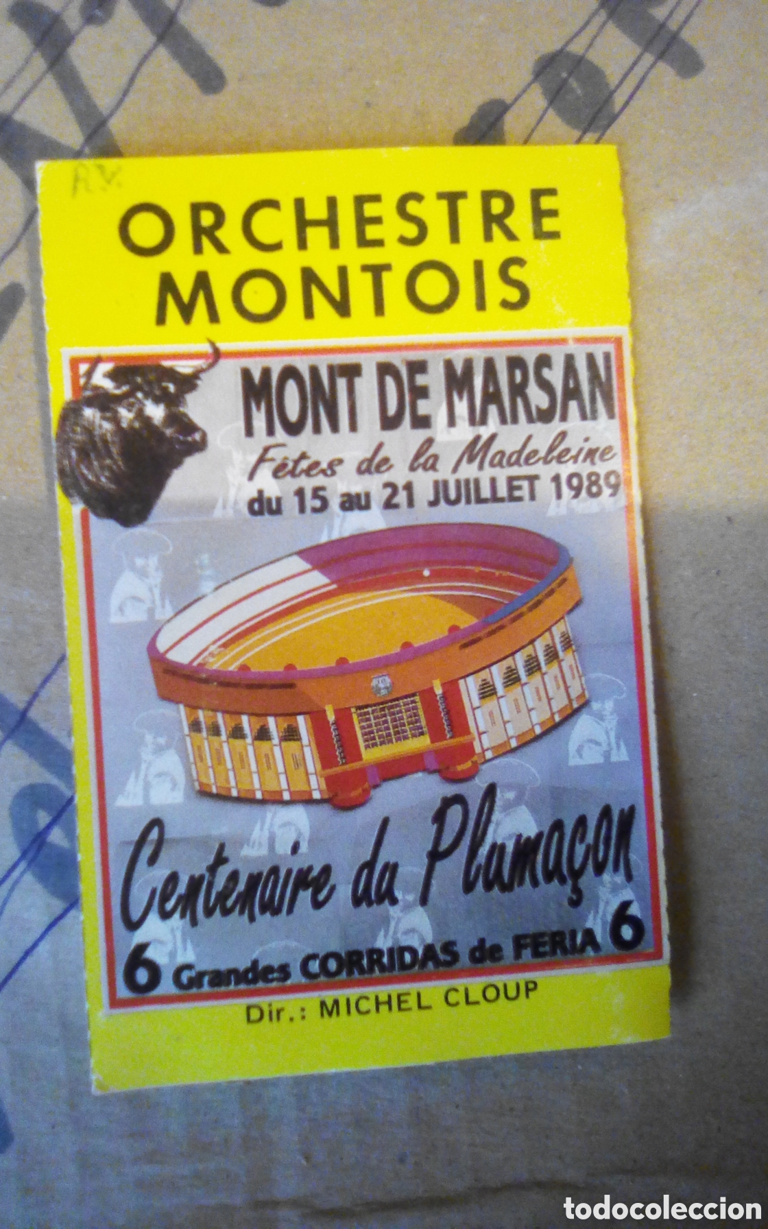 Casetes antiguos: Car&aacute;tula cassette Orchestre Montois. Mont de Marsan. Festes de la Madeleine du 15 au 21 juillet 1989
