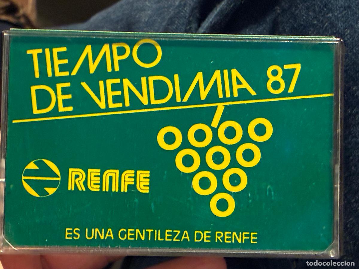 Casetes antiguos: Rara cinta de casete Tiempo de vendimia a&ntilde;o 1987 gentileza de Renfe radio cadena espa&ntilde;ola rtve