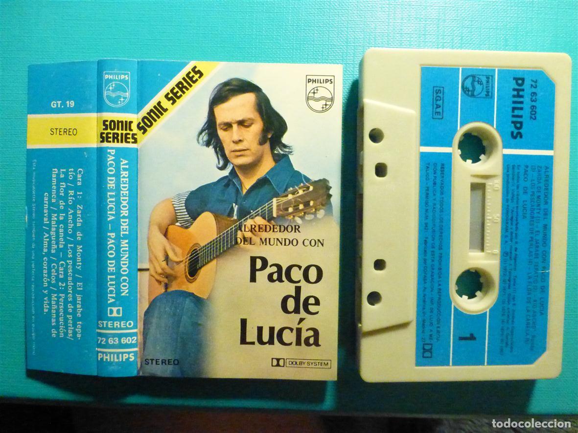 Casetes antiguos: Cinta de Cassette - Casete - Paco de Luc&iacute;a - Alrededor del Mundo con - Philips - A&ntilde;o 1978