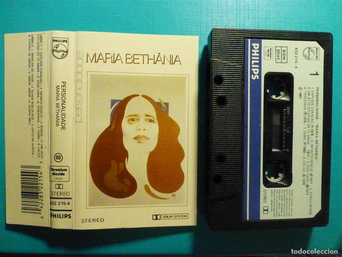 Casetes antiguos: Cinta de Cassette - Casete - Mar&iacute;a Bethania - Personalidade - Philips - A&ntilde;o 1988