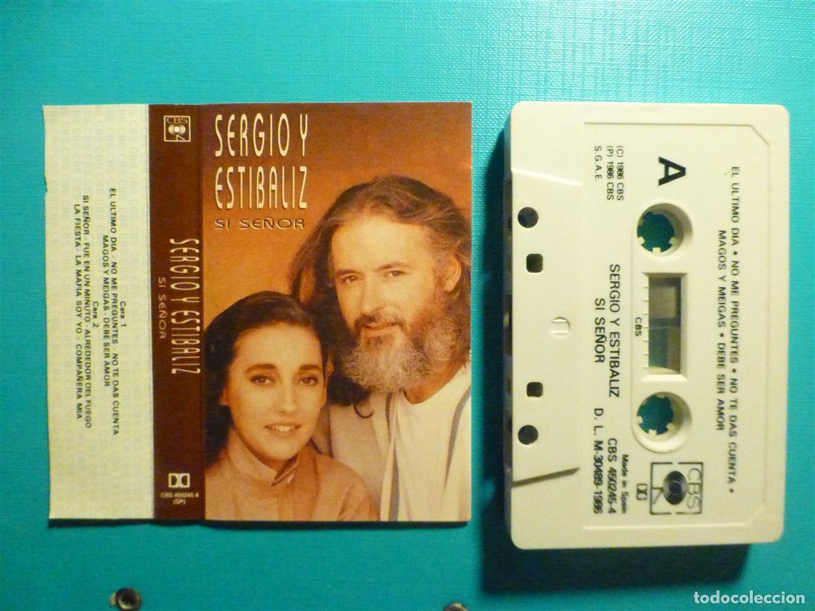Casetes antiguos: Cinta de Cassette - Casete - Sergio y Est&iacute;valiz - S&iacute; Se&ntilde;or - CBS - A&ntilde;o 1986