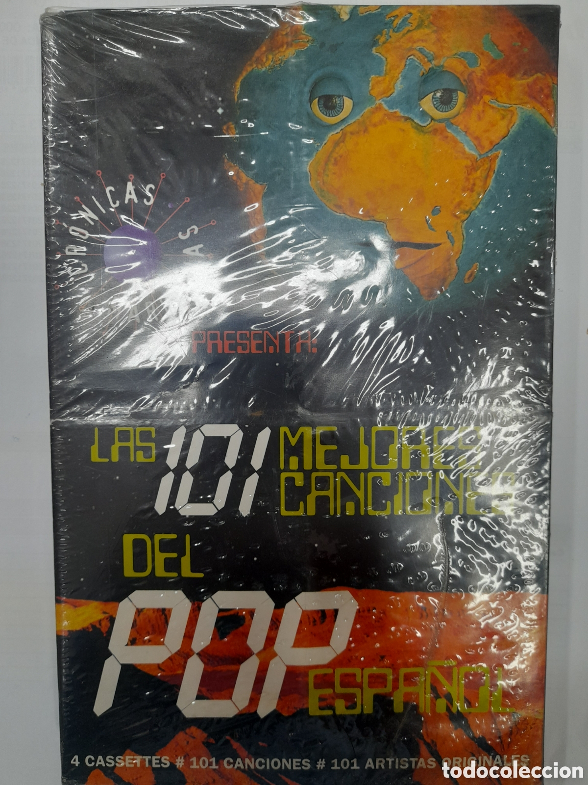 Casetes antiguos: Las 101 Mejores Canciones del POP ESPA&Ntilde;OL. 4 CASETES.